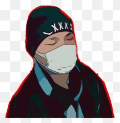 Man In Medical Mask Thinking - Man Medical Mask Png Clipart Man Medical Mask Png Emoji,Pixiv Emojis Download