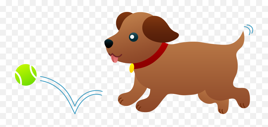 Dog Playing Fetch Clipart - Dog Playing Fetch Clipart Emoji,Yorkie Emoji