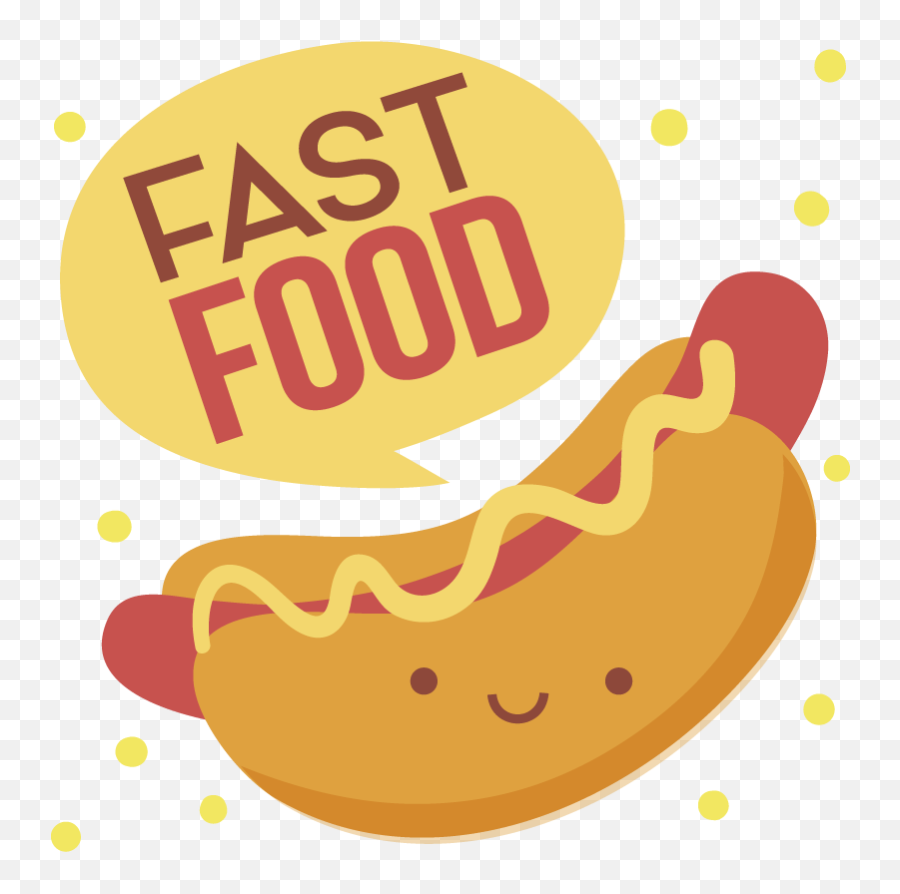 Hotdog Emoji Fast Food Wandaufkleber - Dodger Dog,Hot Dog Emoji