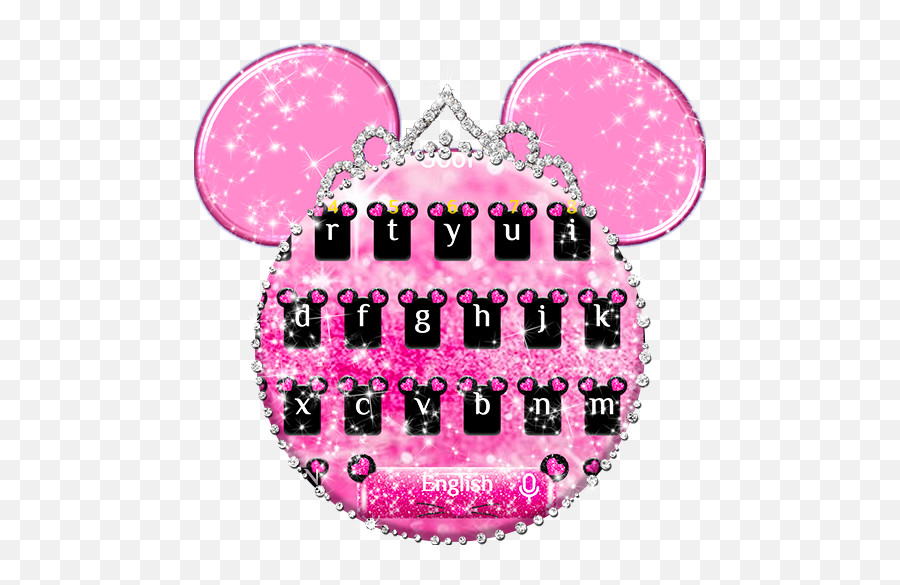 Download Pink Cute Minny Bowknot Keyboard Theme On Pc U0026 Mac - Girly Emoji,Superstar Emoji