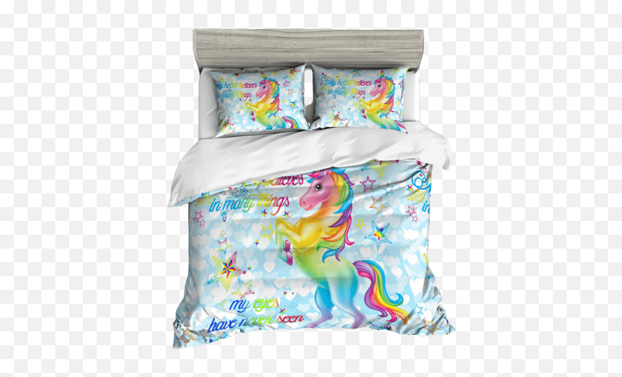 Choice Of Kawaii Unicorn Bedding Set - Girl Covers For Beds Emoji,Pictures Of Unicorn Emoji Pillows