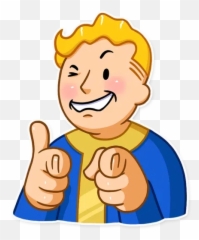 Unofficial Fallout Vault Boy - Vault Boy Sticker Emoji,Fallout Boy Thumbs Up Emoji