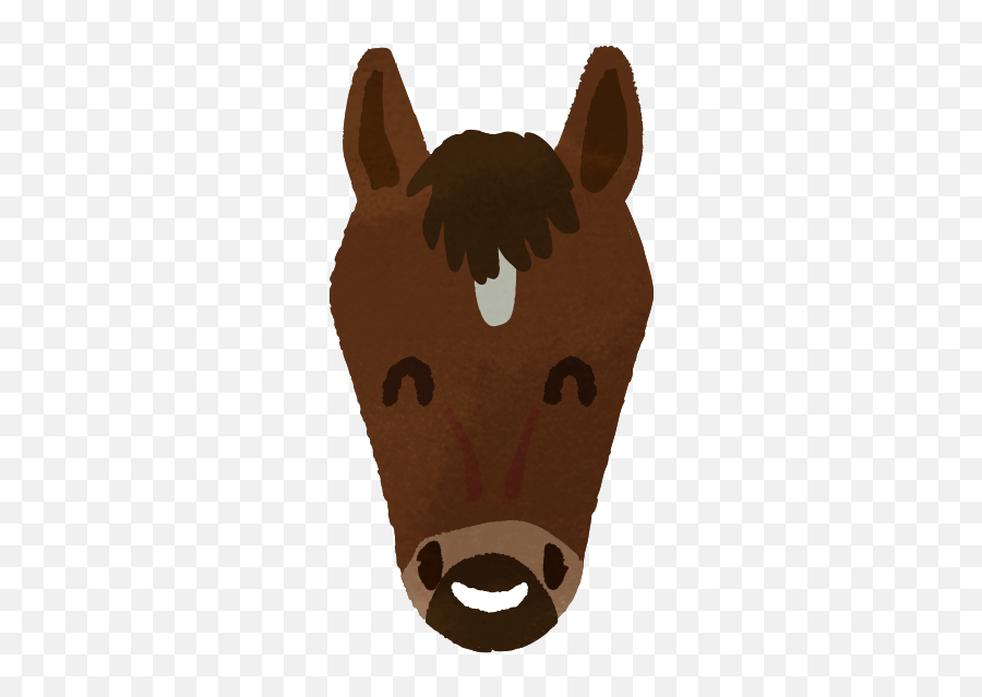 Smiling Horse Face Only Facing Front With Eyelash - Cute2u Animal Figure Emoji,Long Eyelah Emoji