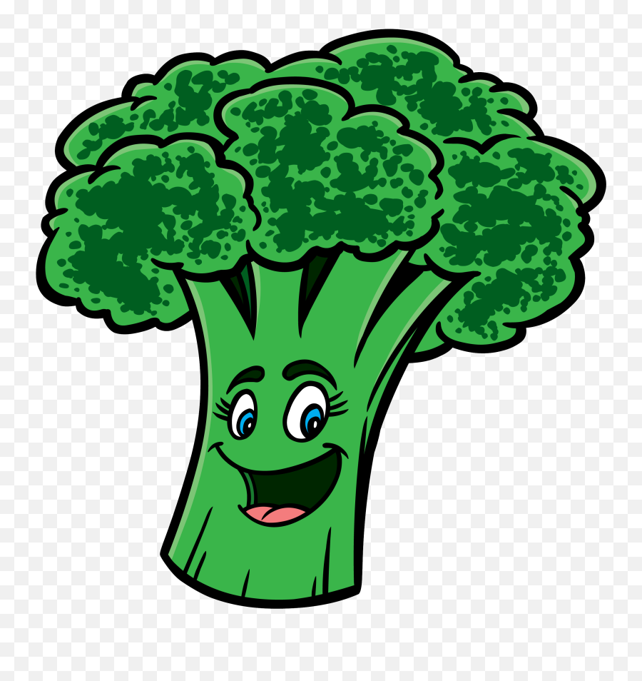 Broccoli Cartoon Clipart Emoji,Veggies Emoji Broccoli