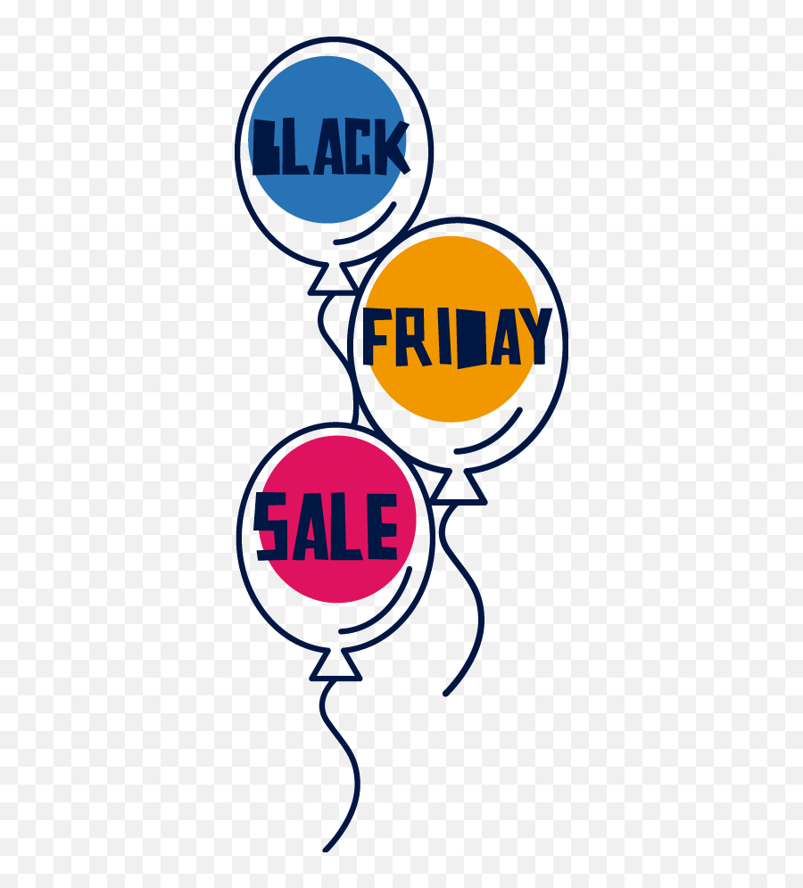Black Friday Ballons Window Sticker - Dot Emoji,Friday Emoticons