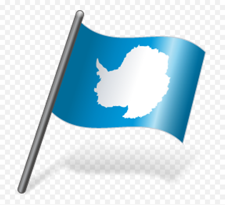 Waving Animation - Blue Flag With White Emoji,Antarctica Flag Emoji