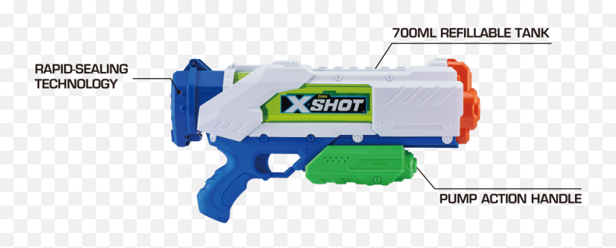 X - Shot Water Warfare Fastfill Water Blaster By Zuru Emoji,Shooting Water Gun Emoji Transparent