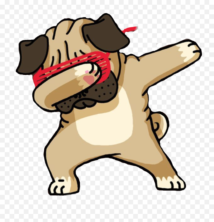 Pug Puglife Thugpug Dab - Pug Dab Png Emoji,Squidward Dab Emoji