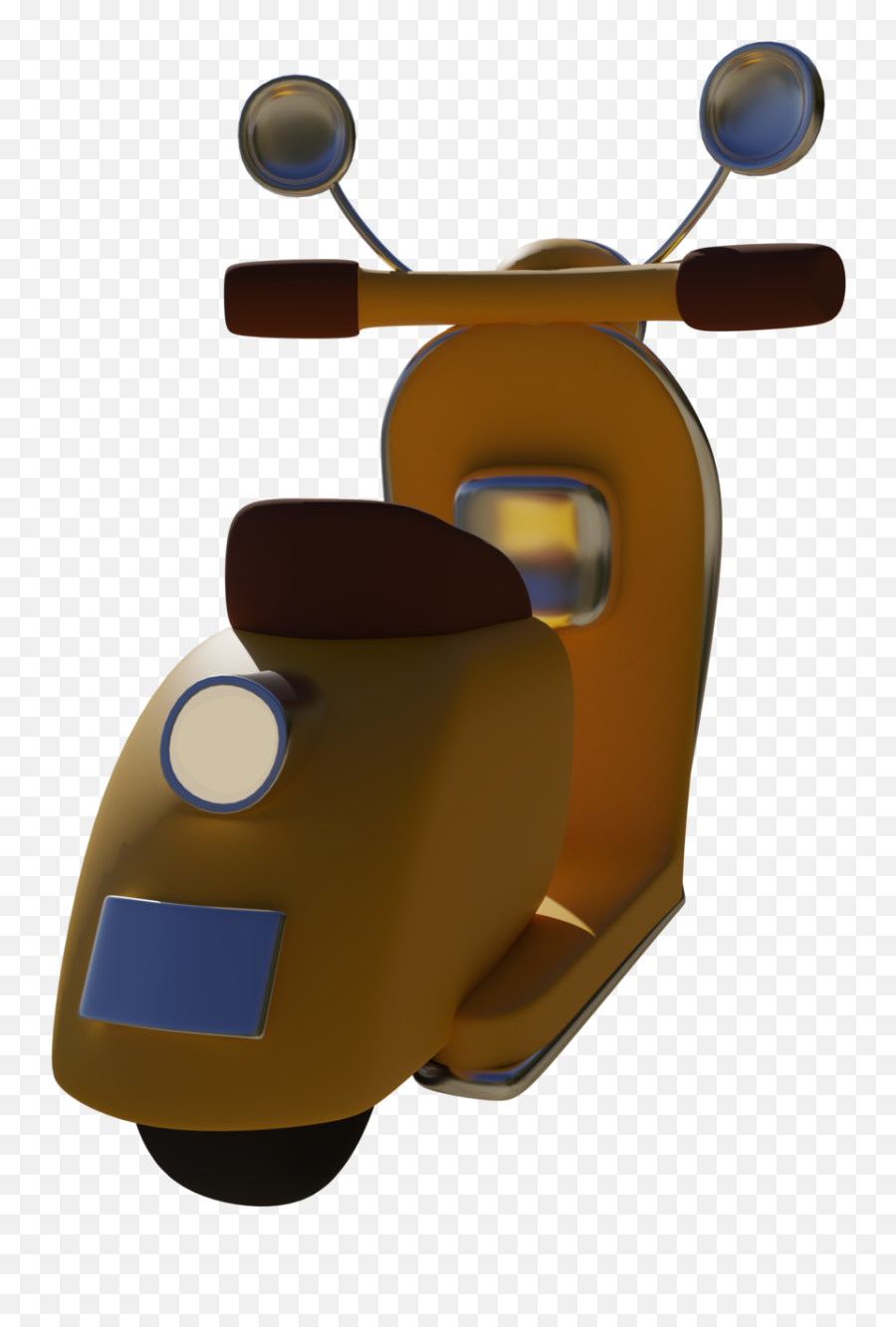 Stylized Vespa Motorcycle In Cartoon Style 3d Model Emoji,Moto Emoji