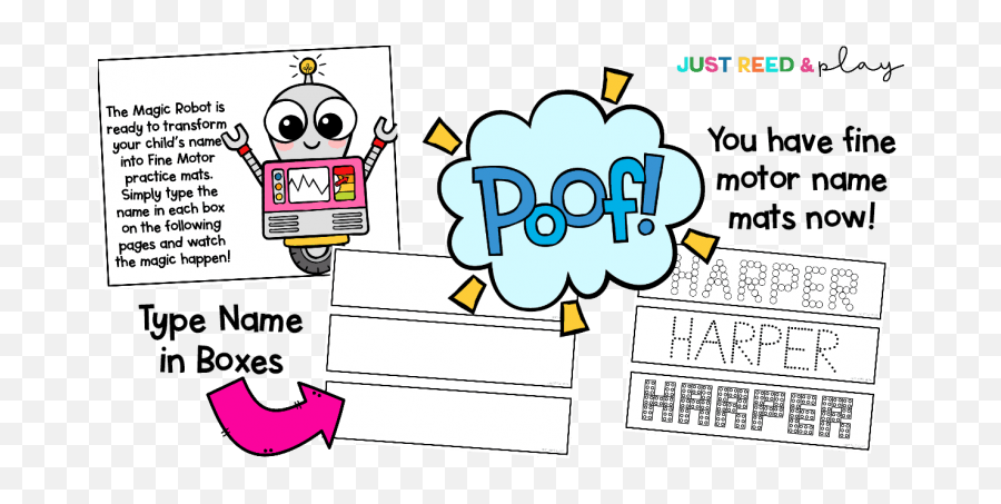 Free Editable Name Practice Activities For Preschoolers - Dot Emoji,Dab Emoji Copy And Paste