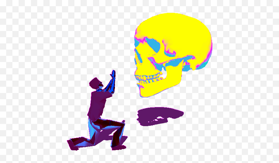 Top Mystery Skulls Stickers For Android U0026 Ios Gfycat - Neon Skull Transparent Gifs Emoji,Skeleton Emojis