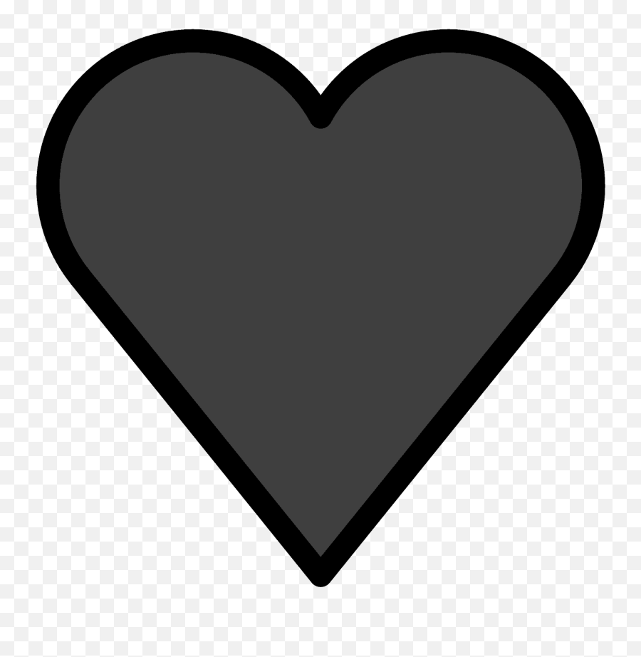 Black Heart Emoji Clipart Free Download Transparent Png - Love Icon Png Transparent,Black Emoji