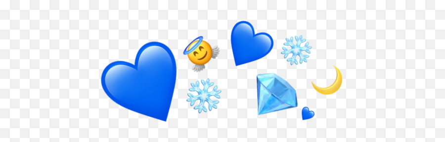 Iceheartblue Sticker - Girly Emoji,Ice Heart Emoji