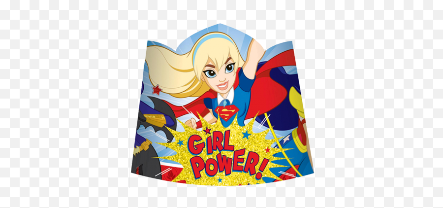 Super Hero Girls Party Hats - Feliz Cumpleaños Super Girl Emoji,Emoji Birthday Party For Girls