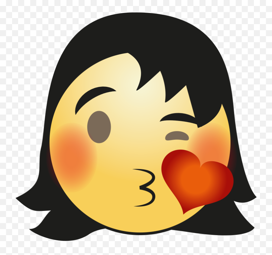 Hair Girl Emoji Png Picture Png Mart - Happy,Girl Emoji