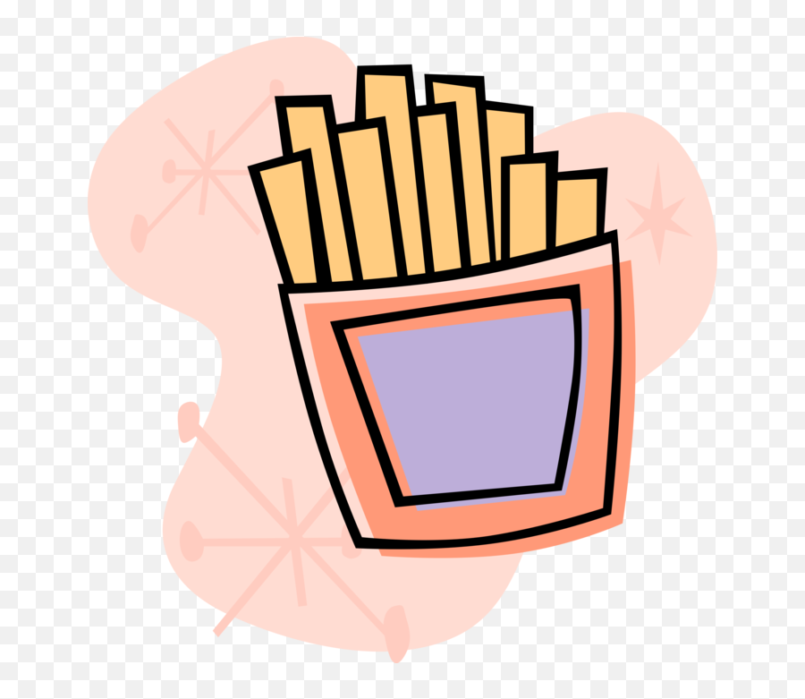 Vector Illustration Of French - Fried Potatoes Fast Food Horizontal Emoji,Fries Emoji Png