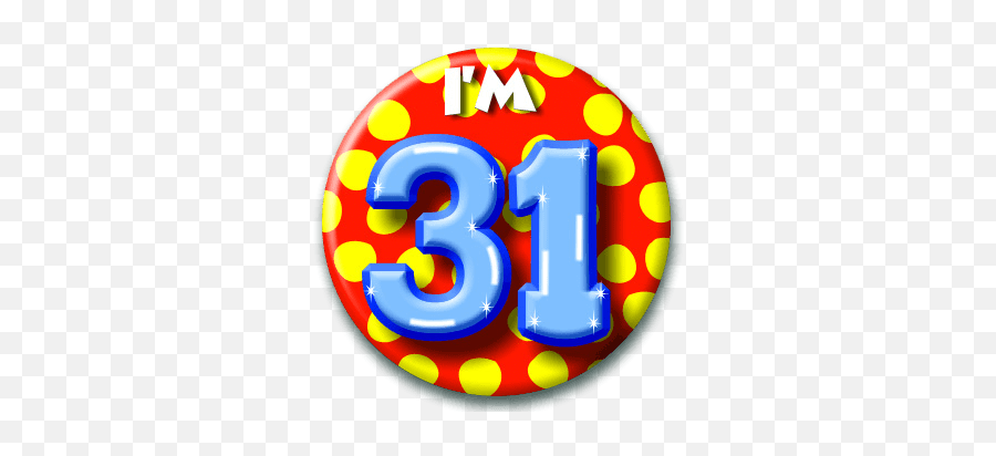 Button 31 Jaar - 31 Jaar Emoji,Vuurwerk Emoticons