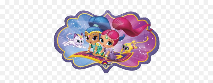 Shine Flying Carpet Foil Balloon - Shimmer And Shine Magic Carpet Png Emoji,Flying Carpet Emoji