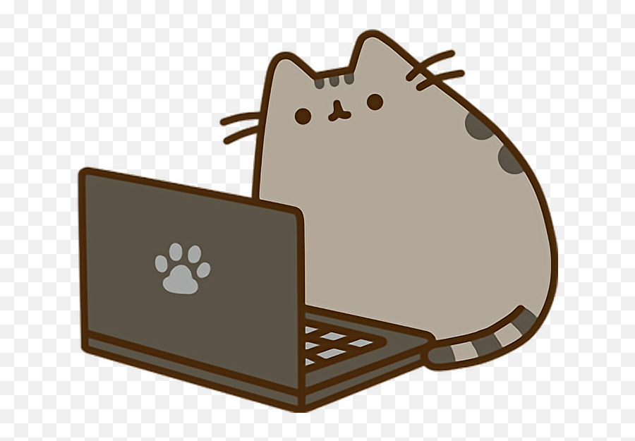 Clipart Computer Cat Clipart Computer - Pusheen Cat Transparent Background Emoji,Pusheen The Cat Emoji