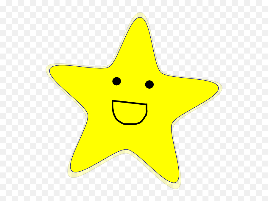 Clipart Smiley Star - Cartoon Star Black Background Emoji,Star Eyes Emoticon
