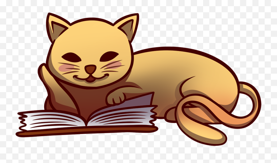 Cat Reading Book - Cat Reading Clipart Emoji,Ham Cat Emoji