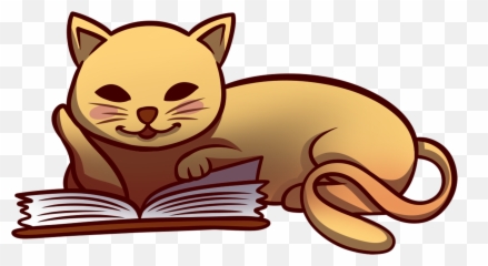Cat Reading Book - Cat Reading Clipart Emoji,Ham Cat Emoji