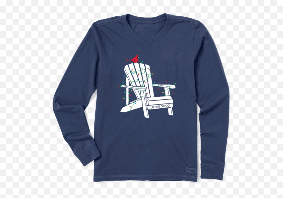 Sale Womenu0027s Christmas Adirondack Cardinal Long Sleeve - Shirts On Life Is Good Emoji,100 Pics Game Solver Christmas Emoji