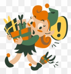 Caixas De Transporte De Duende De Natal - Baixar Pngsvg Desenhos De Natal Coloridos Duende Emoji,Emoticons De Natal