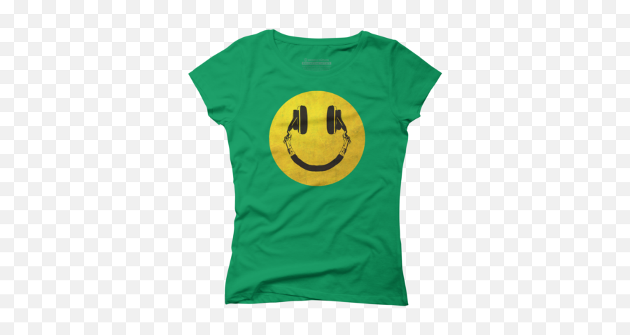 Green Music T - Shirts Tanks And Hoodies Design By Humans Emoji,Headphones Music Emoticon