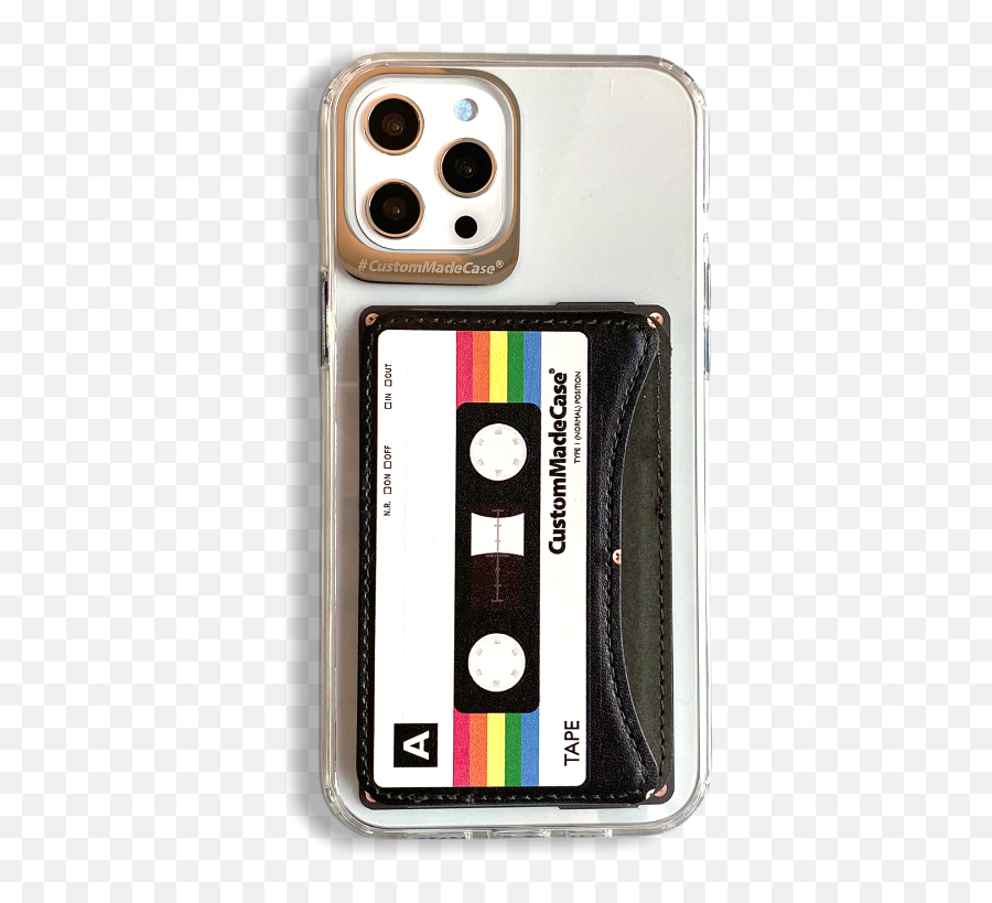 80u0027s Vintage Cassette Tape Bumper Case With Card Holder C2103 - Solid Emoji,80s R&b Song Emotions