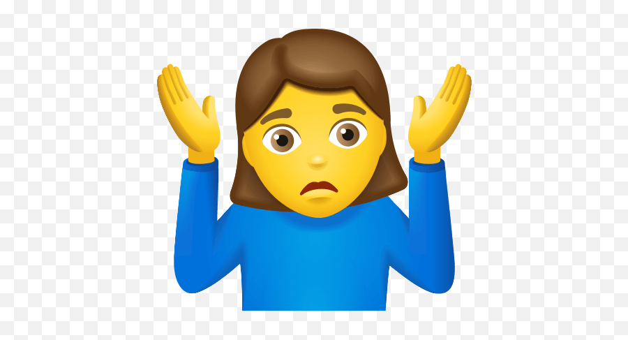 View 10 Female Emoji Shrugging - Man Shrugging Png,Shrug Shoilder Emoji
