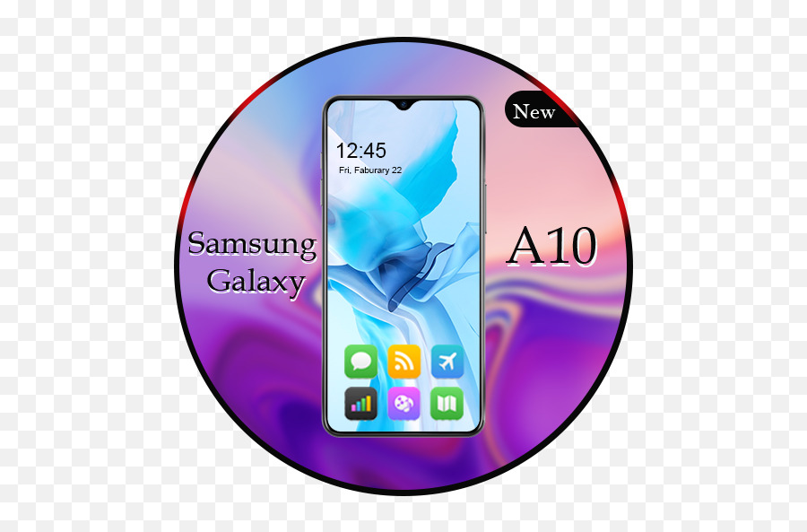 Theme For Samsung Galaxy A10 Apk - Lock Screen Blue Iphone 11 Emoji,Samsung J7 2018 Emoticon Sends ??