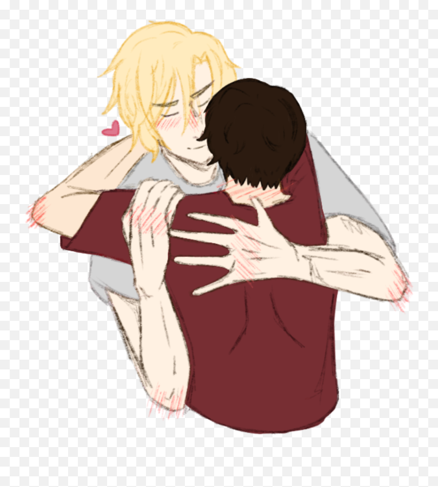 Ash And Eiji Hugging Emoji,Emoticon Vs Eiji