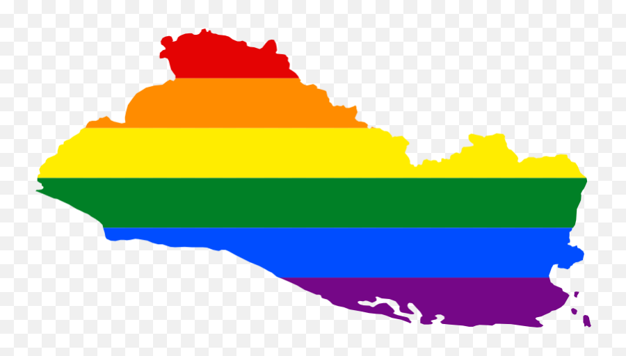 1 El Salvador800px Lgbt Flag Map Of El Salvador - El Flag Map Of El Salvador Emoji,Bandera De El Salvador Emoticon