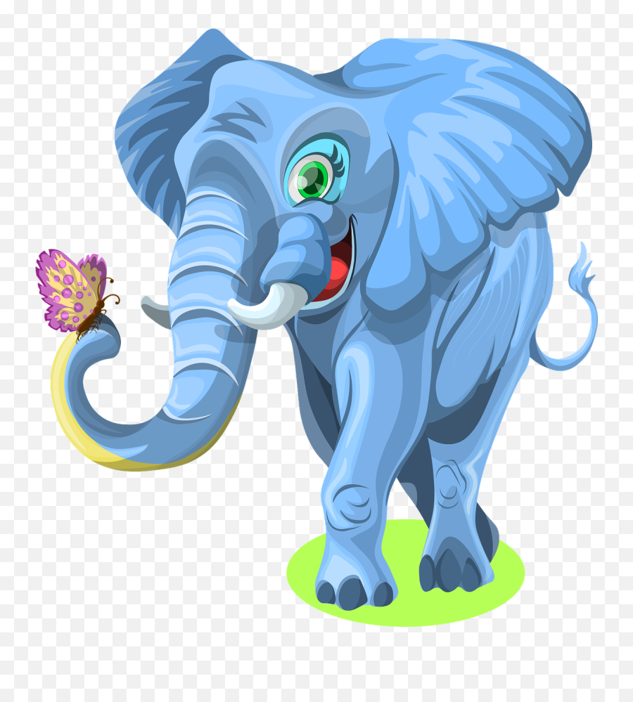 Elephant Butterfly Happy Emoji,Elephants + Emotions + Happiness