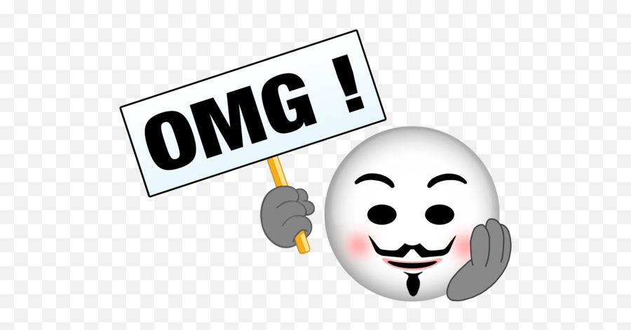 Anonymous Emoji - Happy,Anonymous Emoji