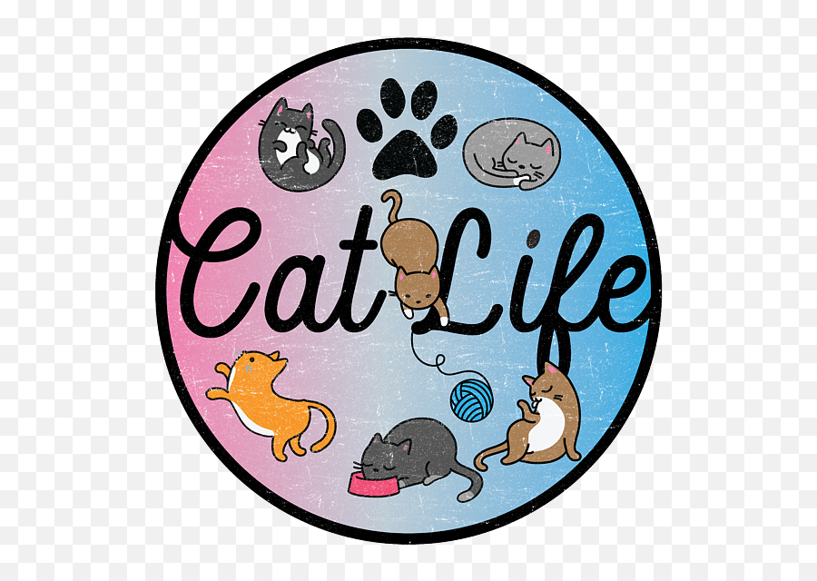 Cute Funny Cat Life Adorable Circle Of Kittens Puzzle For Emoji,Cat Lady Emoticon