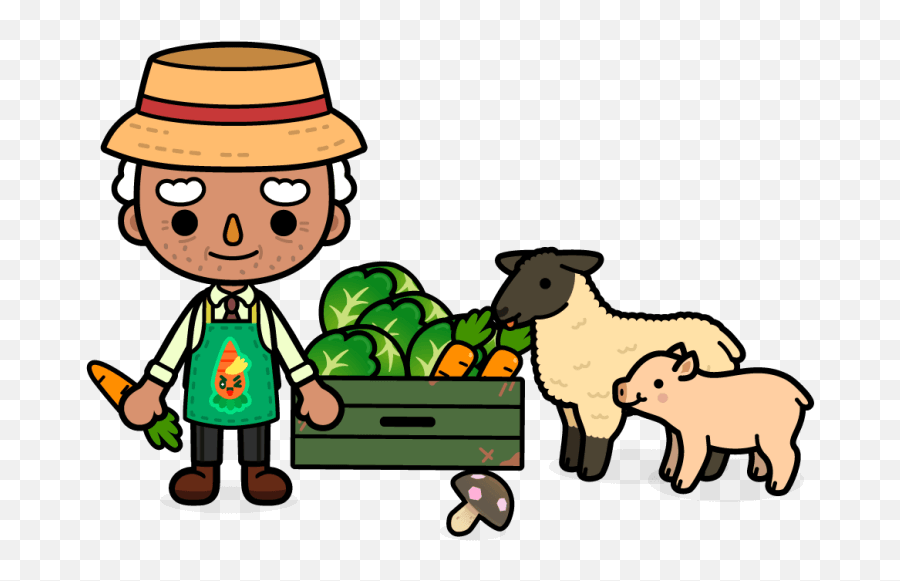 Farm Family Png U0026 Free Farm Familypng Transparent Images - Paper Bag Cat Toca Boca Emoji,Farmer Emoji