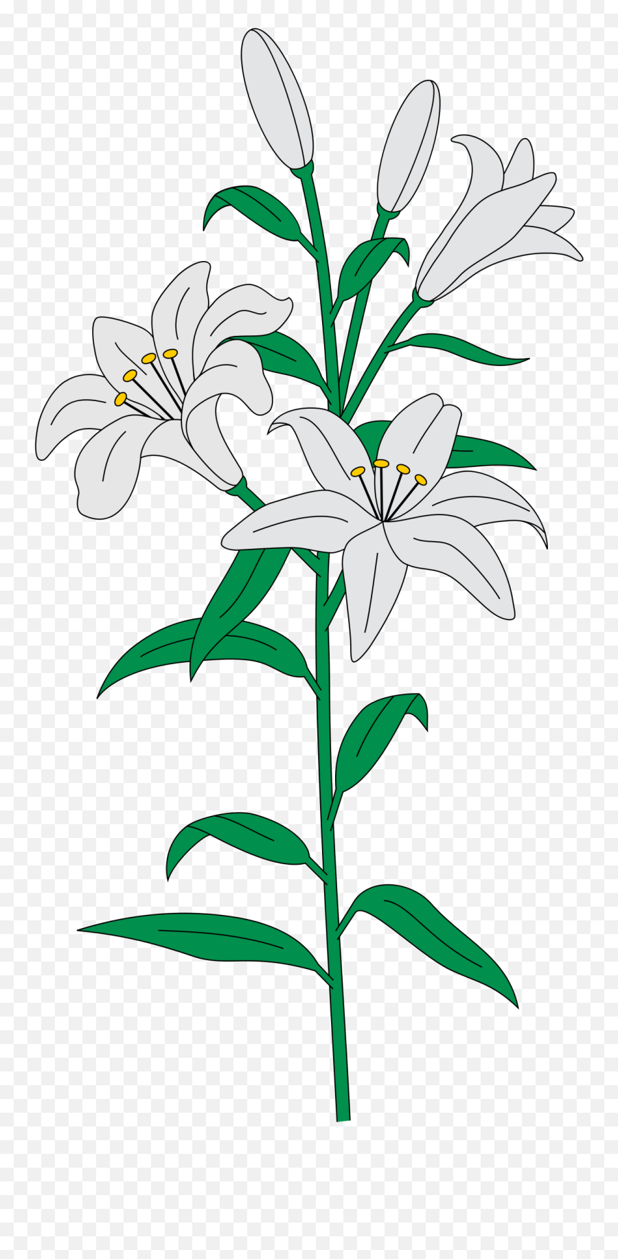 Filelilies - Heraldrysvg Wikimedia Commons Emoji,Lily True Emotion
