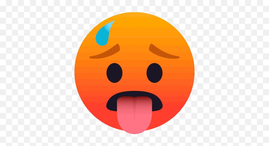 Hot Face Joypixels Gif - Emoji Com Calor,Sweating Emoji