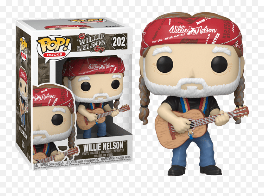 Funko Pop Rocks Willie Nelson 202 Emoji,Bass Guitar Emoji