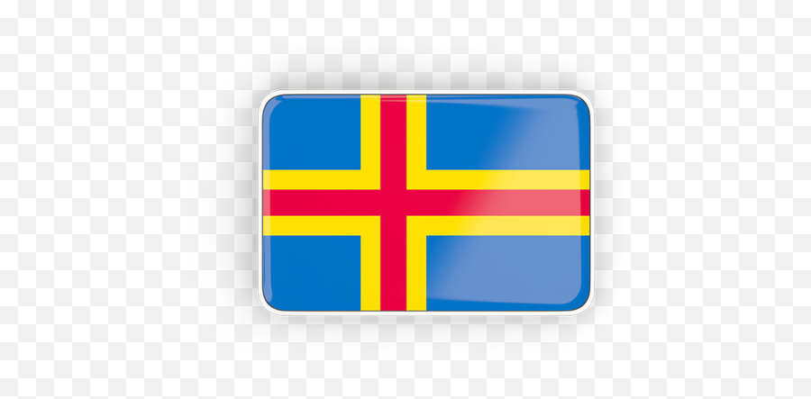 Rectangular Icon With Frame Illustration Of Flag Of Aland Emoji,Ax Emoji