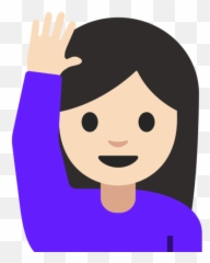 U200d Woman Raising Hand Light Skin Tone Emoji,Eyebrow Rasied Emoji