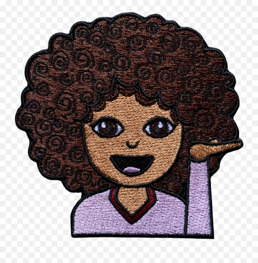 Sassy Sasha Iron - Curly Emoji,Emoji Iron On Patches