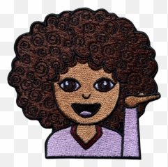Sassy Sasha Iron - Curly Emoji,Emoji Iron On Patches
