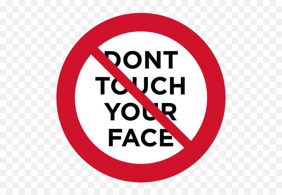 Dont Touch Your Face Sign Sticker - Dot Emoji,Touch Emoji - Free Emoji ...