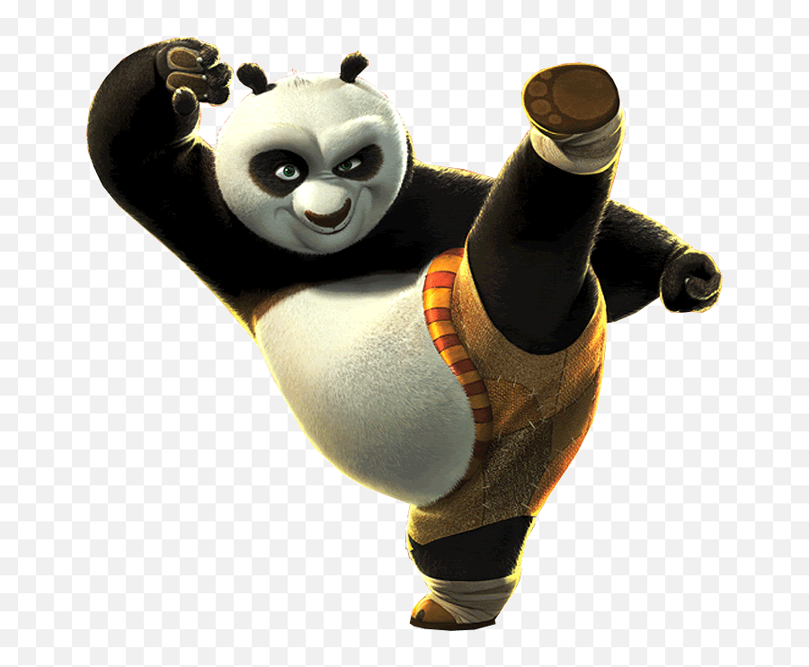 Panda Clipart Kung Fu Panda 3 Panda Kung Fu Panda 3 - Po Kung Fu Panda Kick Emoji,Fighting Bear Emoji