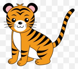 Cute Orange Tiger Cub Free Clip Art - Clipartix Clip Art Of Tiger Emoji,Cub Emoji