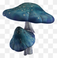 Mq Blue Mushroom Sticker By Marras - Blue Mushroom Png Emoji,Mushroom Emoji