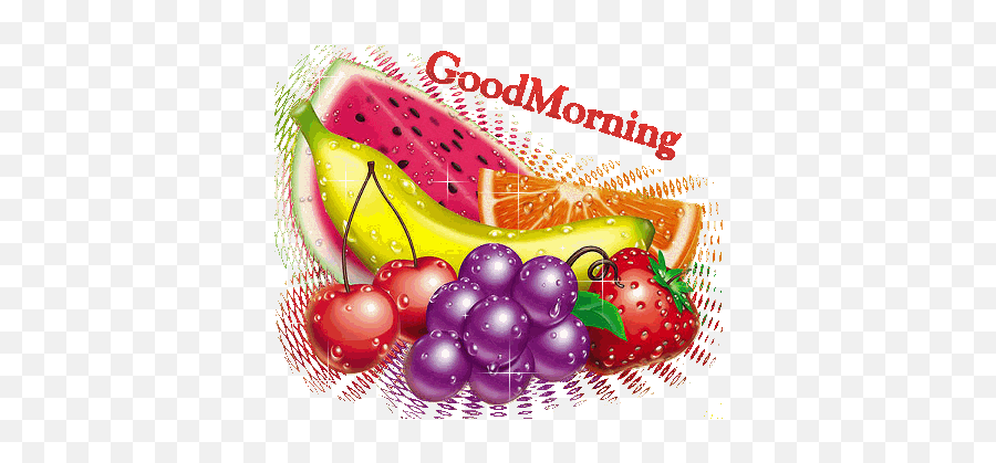 Glitter Pictures Images Graphics - Good Morning Gif With Fruits Emoji,Good Morning Emoticon Gif